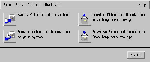 Figure 1. Tivoli Storage Manager menu