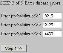 Form to enter disease priors